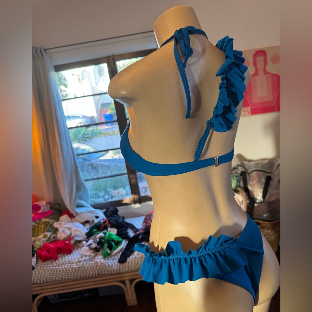 NWOT Bahia Maria Inspired Cobalt Blue Halter underwire Bikini set - Picture 6 of 11